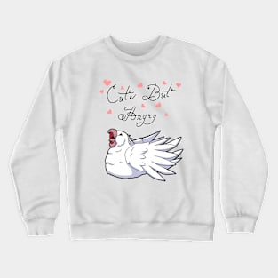 Cute But Angry (White tiel) Crewneck Sweatshirt